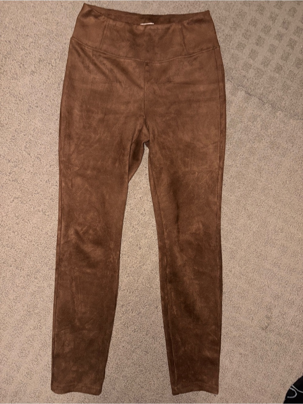Laundry By Shelli Segal Women’s Chocolate Brown Faux-Suede Leggings, Size S